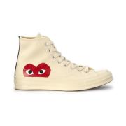 Grote Hart Sneakers Comme des Garçons Play , Beige , Heren