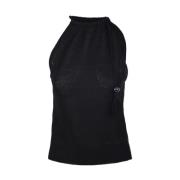 Gebreide Top met Kwastjes aan de Hals Max Mara , Black , Dames