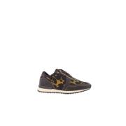 Bruine Camouflage Leren Sneakers Carolina Herrera , Multicolor , Dames