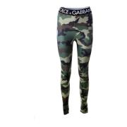 Camouflage Leggings voor vrouwen Dolce & Gabbana , Green , Dames