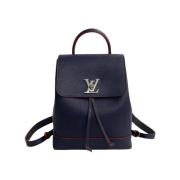 Pre-owned Leather backpacks Louis Vuitton Vintage , Blue , Dames
