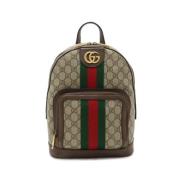 Pre-owned Canvas backpacks Gucci Vintage , Beige , Dames