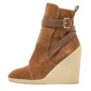 Pre-owned Suede boots Louis Vuitton Vintage , Brown , Dames