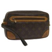 Pre-owned Canvas clutches Louis Vuitton Vintage , Brown , Dames