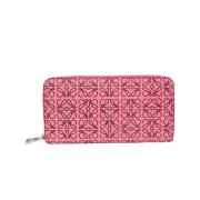 Pre-owned Leather wallets Loewe Pre-owned , Pink , Dames