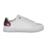 Witte Polyester Sneaker met Contrasterende Details Tommy Hilfiger , Wh...