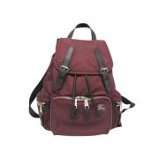 Pre-owned Fabric backpacks Burberry Vintage , Red , Dames
