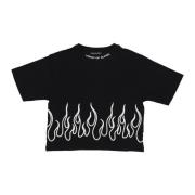Geborduurd T-shirt - Zwart/Wit - Streetwear Vision OF Super , Black , ...