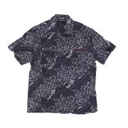 Leopardprint Korte Mouwen Shirt Vision OF Super , Black , Heren