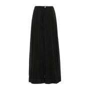 Wide Trousers Forte Forte , Black , Dames