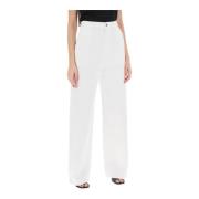Wide Trousers Loulou Studio , White , Dames