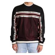 Zwart Rood Mesh Sport Pullover Crewneck Sweater Dolce & Gabbana , Mult...