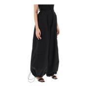 Wide Trousers Palm Angels , Black , Dames