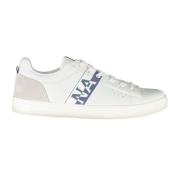 Witte Polyester Sneaker met Veters en Logo Napapijri , White , Heren