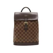 Pre-owned Cotton backpacks Louis Vuitton Vintage , Brown , Dames