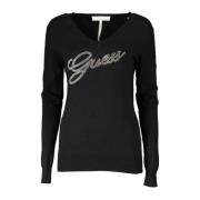 V-neck Knitwear Guess , Black , Dames