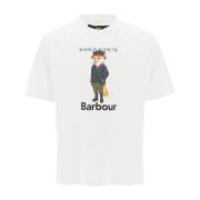 Fox Beaufort Crew-Neck T-Shirt Barbour , White , Heren