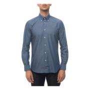 Denim Button-Down Casual Overhemd Càrrel , Blue , Heren