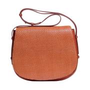 Handgeweven leren crossbodytas Tramontano , Orange , Dames