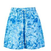 Shorts met hoge taille in Pool Water Print Jaaf , Blue , Dames