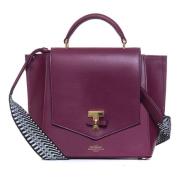 Leren handtas met afneembare band Tramontano , Purple , Dames