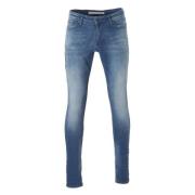 Navy Blauwe Power Stretch Skinny Jeans Pure Path , Blue , Heren