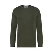 Essentiële Gebreide Crewneck voor Comfort en Stijl Pure Path , Green ,...