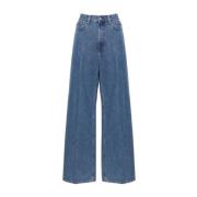 Wide Jeans TotêMe , Blue , Dames