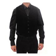 Black Manchester Single Breasted Vest Dolce & Gabbana , Black , Heren