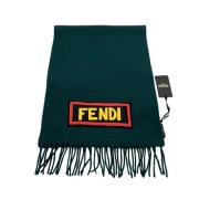 Pre-owned Wool scarves Fendi Vintage , Green , Dames