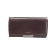 Pre-owned Leather wallets Yves Saint Laurent Vintage , Red , Dames