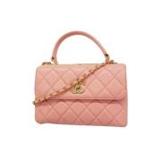 Pre-owned Leather handbags Chanel Vintage , Pink , Dames