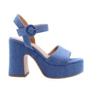 Hoge hak sandalen Wassenaar Nando Neri , Blue , Dames