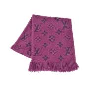 Pre-owned Wool scarves Louis Vuitton Vintage , Purple , Dames
