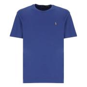 Blauw Katoen Crew Neck T-shirt Ralph Lauren , Blue , Heren