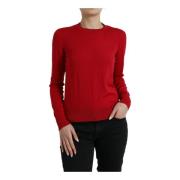 Round-neck Knitwear Dolce & Gabbana , Red , Dames