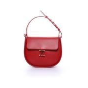 Rode leren tas Ines De La Fressange Paris , Red , Dames