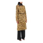 Leopard Motif Ponyskin Coat Saks Potts , Multicolor , Dames
