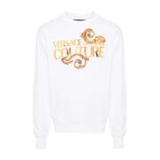 Witte Grafische Sweaters Versace Jeans Couture , White , Heren