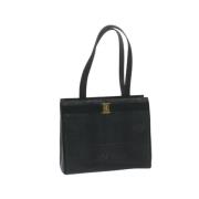 Pre-owned Leather shoulder-bags Salvatore Ferragamo Pre-owned , Black ...