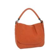 Pre-owned Leather handbags Bottega Veneta Vintage , Orange , Dames