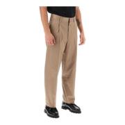 Suit Trousers Closed , Brown , Heren