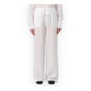 Wide Trousers Fay , White , Dames