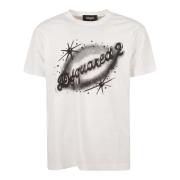 Witte Muscle Fit Tee T-shirts Polos Dsquared2 , White , Heren