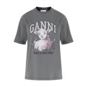 T-Shirts Ganni , Gray , Dames