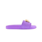 Dames Slides Versace , Purple , Dames