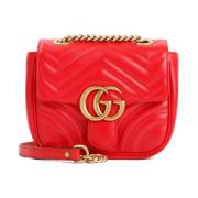 Marmont Mini Schoudertas Rood Gucci , Red , Dames