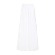 Wide Trousers Max Mara , White , Dames