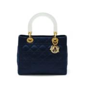 Pre-owned Suede handbags Dior Vintage , Blue , Dames