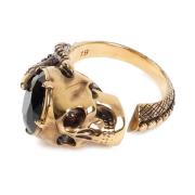 Victorian Skull Ring Alexander McQueen , Yellow , Heren